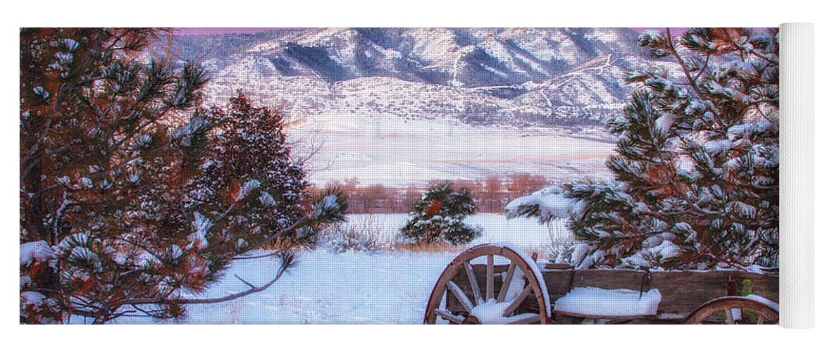 Colorado Yoga Mat featuring the photograph Winter Wagon by Darren White