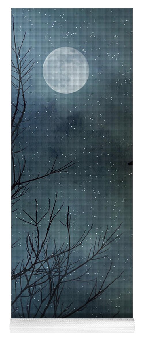Moon Yoga Mat featuring the photograph Winter's Silence by Trish Mistric