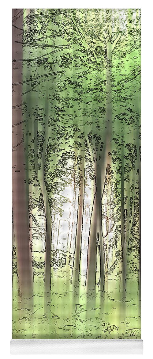 Beautiful Yoga Mat featuring the photograph Woodland Trees In Summer by Ikon Ikon Images