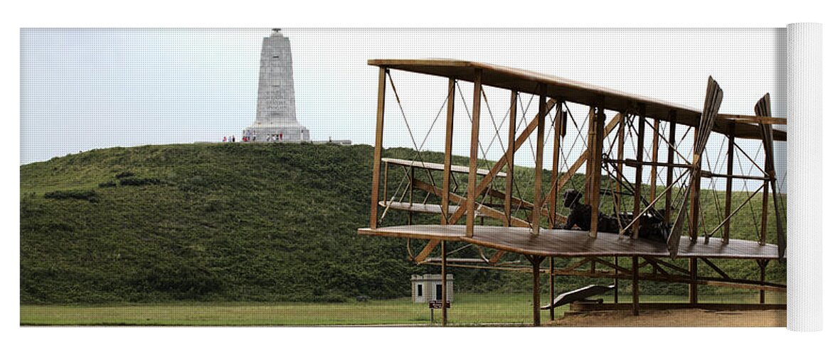 Aeronautical Yoga Mat featuring the photograph Wright Brothers Memorial at Kitty Hawk by William Kuta