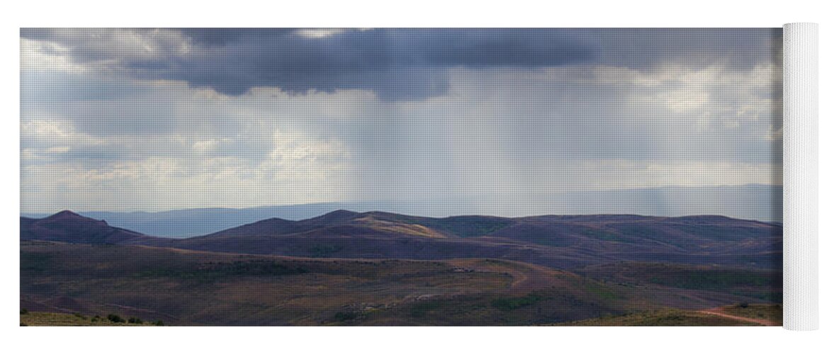 Stormy Yoga Mat featuring the photograph Wyoming Storms by Donna Greene