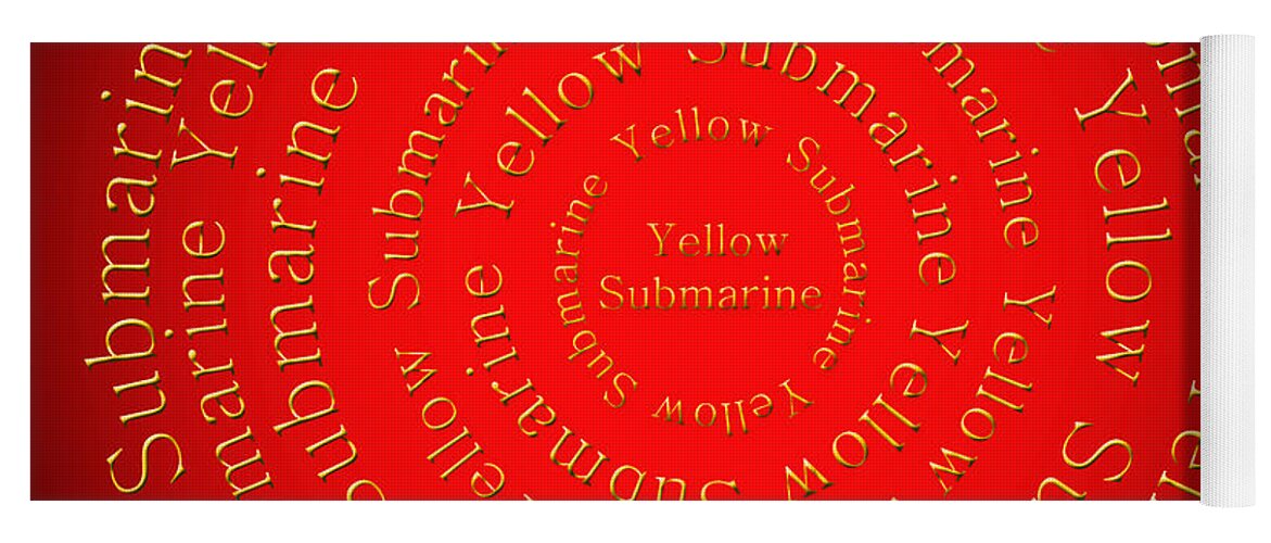 Yellow Submarine Yoga Mat featuring the digital art Yellow Submarine 1 by Andee Design