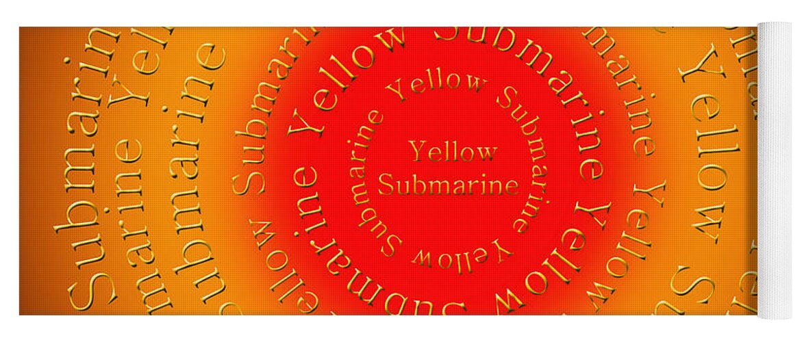 Yellow Submarine Yoga Mat featuring the digital art Yellow Submarine 2 by Andee Design