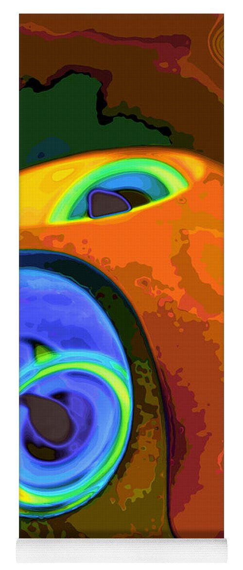 Painting Yoga Mat featuring the photograph Yin yang candle holder abstract by Eti Reid
