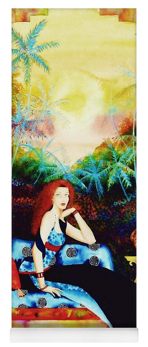 Exotic Yoga Mat featuring the painting Young Debutante by Frances Ku