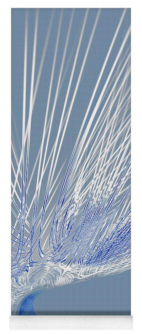Abstract Yoga Mat featuring the digital art Zephyr by Judi Suni Hall