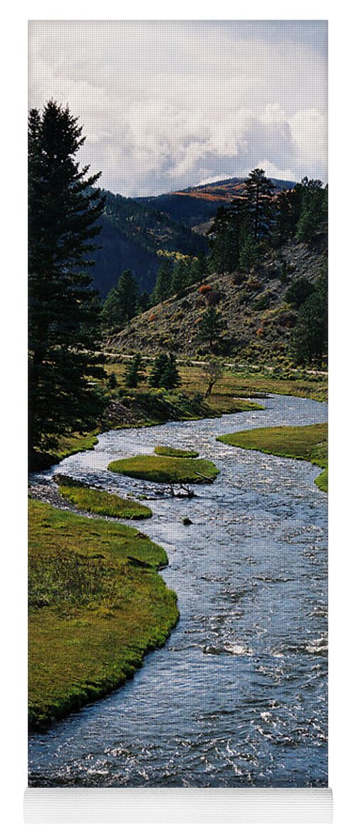 Costilla Creek Yoga Mat featuring the photograph Costilla Creek In Fall by Ron Weathers