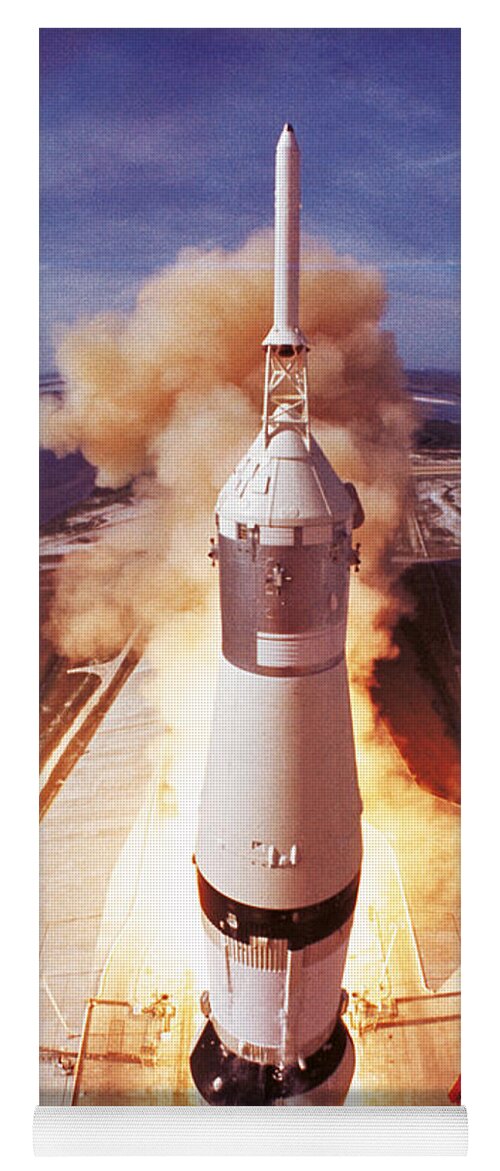 Apollo Ii Yoga Mat featuring the photograph Apollo II Launch #1 by Nasa