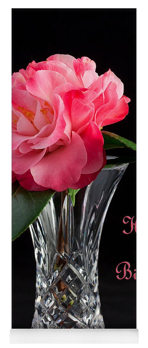Camellia Yoga Mat featuring the photograph Birthday vase #1 by Shirley Mitchell
