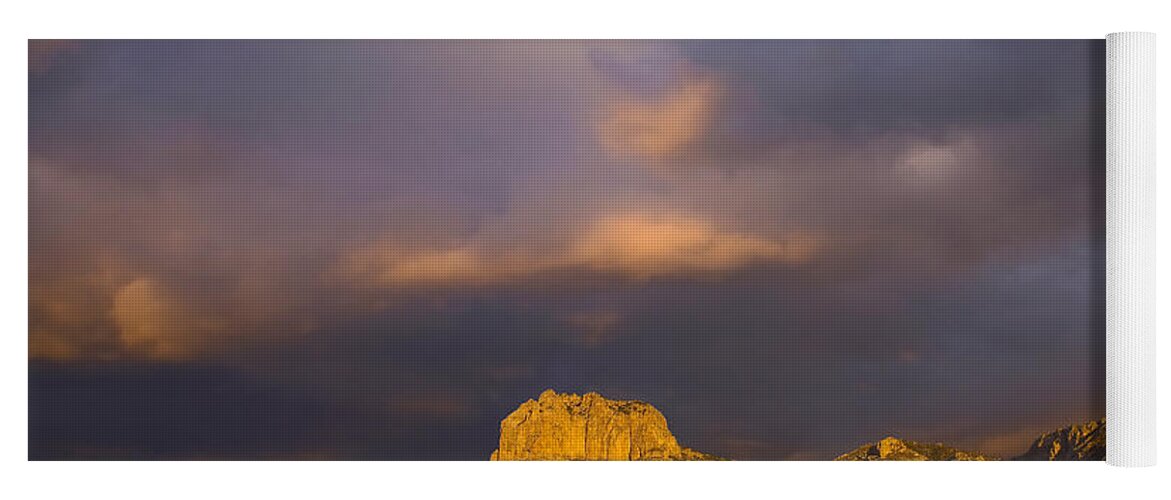00176878 Yoga Mat featuring the photograph El Capitan Guadalupe Mountains National #1 by Tim Fitzharris