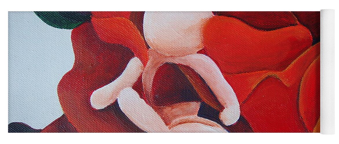 Healing Painting Yoga Mat featuring the painting HEALING PAINTING baby sitting in a rose detail #1 by Catt Kyriacou
