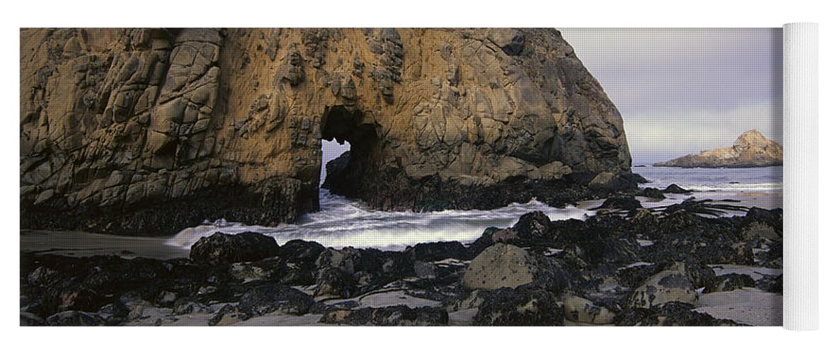00174580 Yoga Mat featuring the photograph Sea Arch At Pfeiffer Beach Big Sur #1 by Tim Fitzharris
