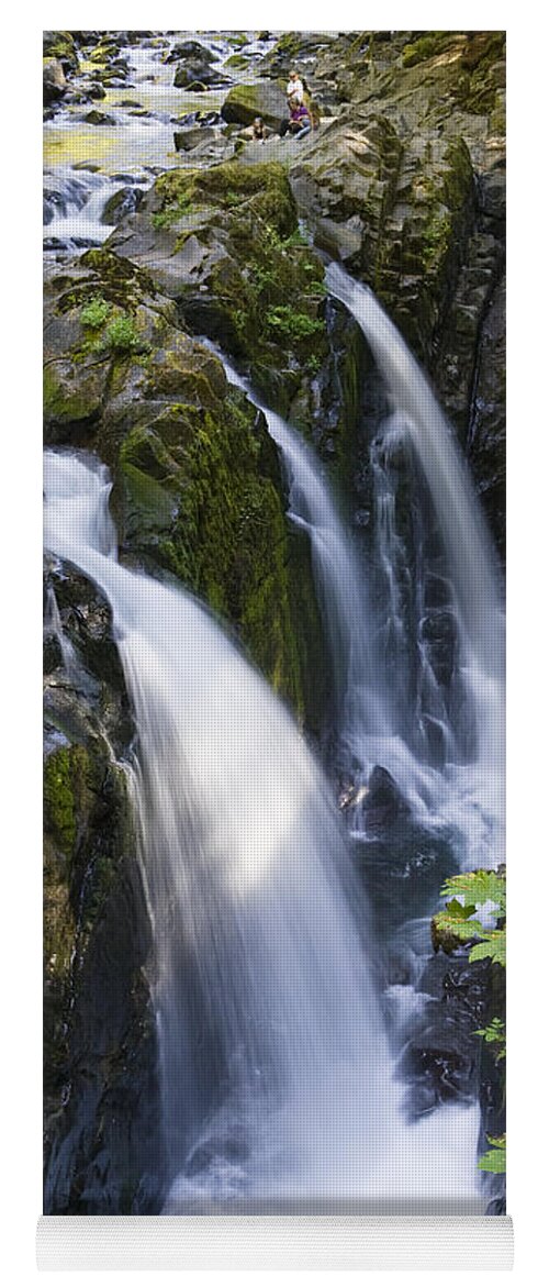 Mp Yoga Mat featuring the photograph Waterfalls Of Sol Duc River, Olympic #1 by Konrad Wothe