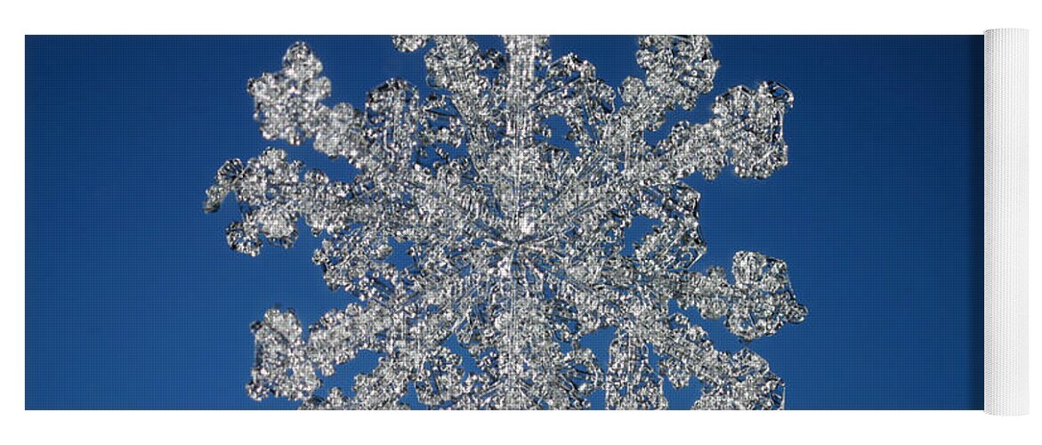 Snowflake Yoga Mat featuring the photograph Snowflake #131 by Ted Kinsman