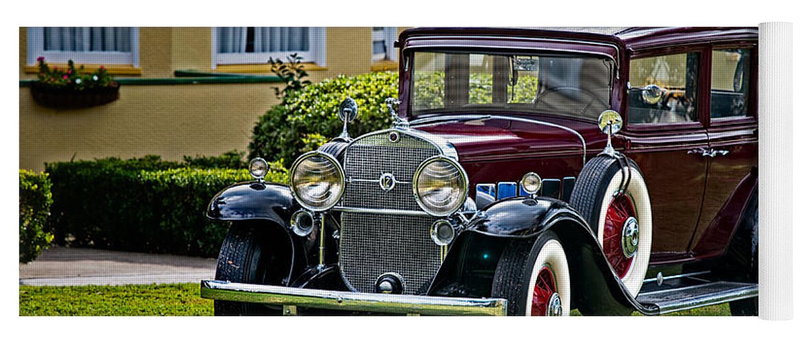 Cadillac Yoga Mat featuring the photograph 1931 Cadillac V12 by Christopher Holmes