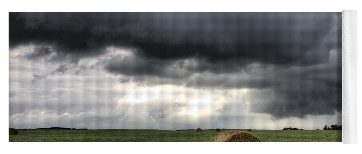 Storm Yoga Mat featuring the photograph Storm Clouds Saskatchewan #20 by Mark Duffy