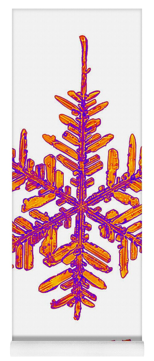 Snowflake Yoga Mat featuring the photograph Snowflake #24 by Ted Kinsman