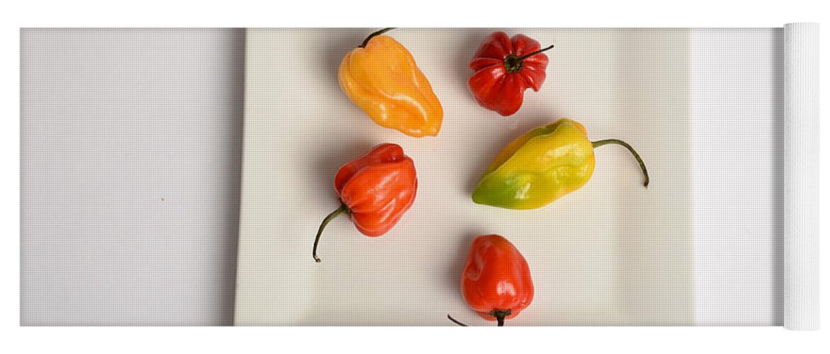 Chili Yoga Mat featuring the photograph Habanero Chili Pepper #5 by Photo Researchers, Inc.