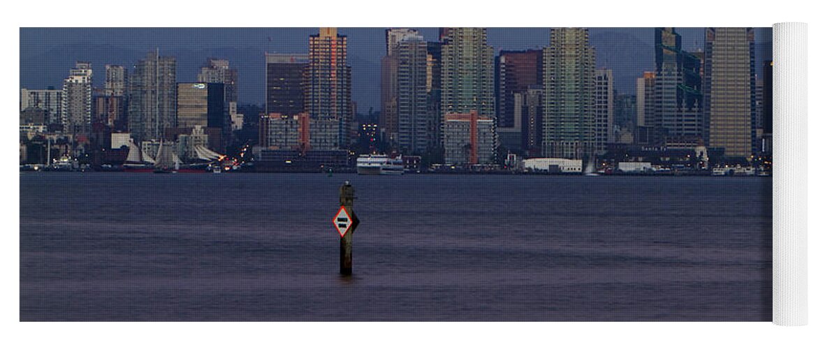 Blue Yoga Mat featuring the photograph 8001 by Daniel Knighton