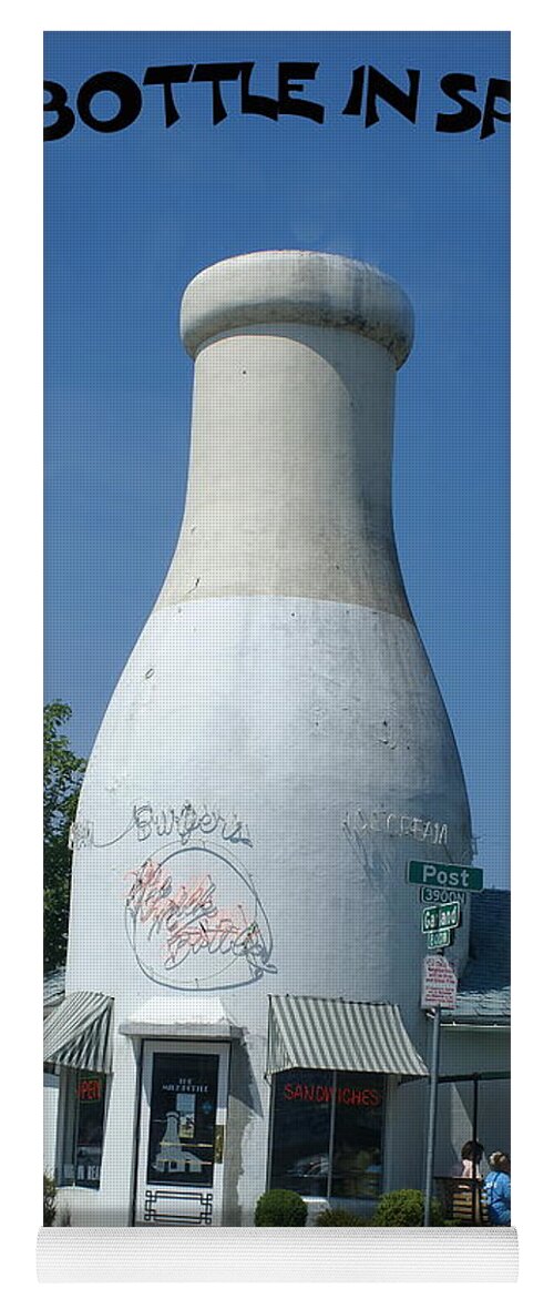 Spokane Yoga Mat featuring the photograph A Giant Milk Bottle in Spokane by Ben Upham III