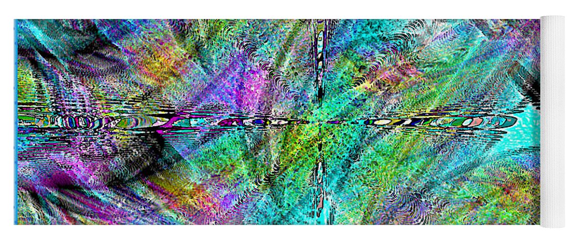 Abstract Yoga Mat featuring the digital art Abstract in Chalk by Leslie Revels