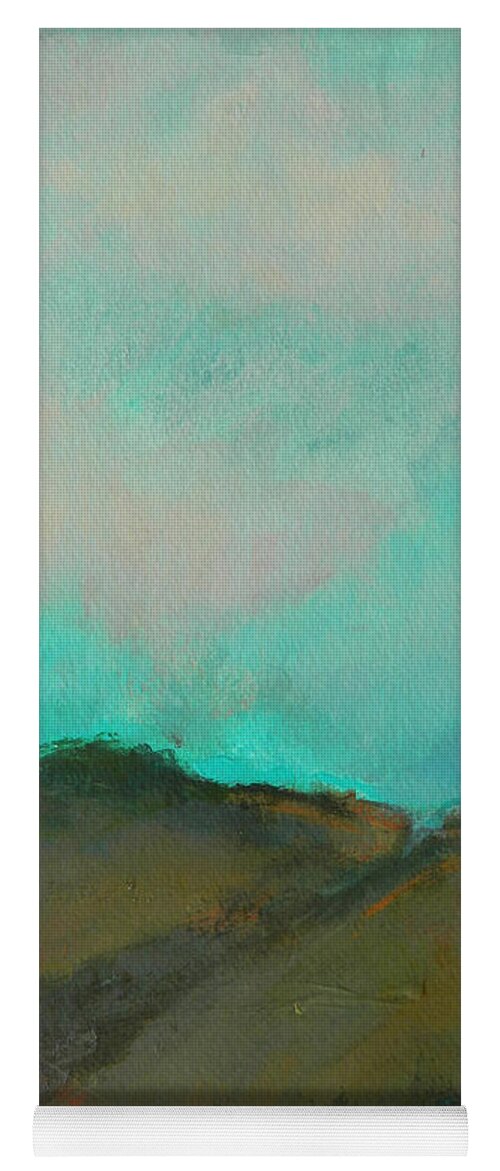 Landscape Yoga Mat featuring the photograph Abstract Landscape - Turquoise Sky by Kathleen Grace