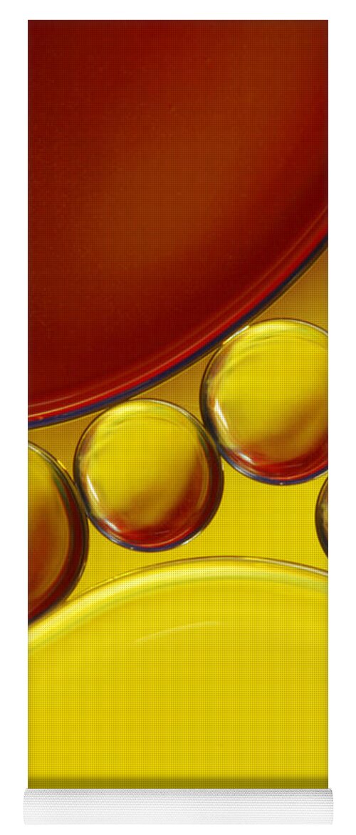 Oil Yoga Mat featuring the photograph Abstract Oil Drops II by Sharon Johnstone