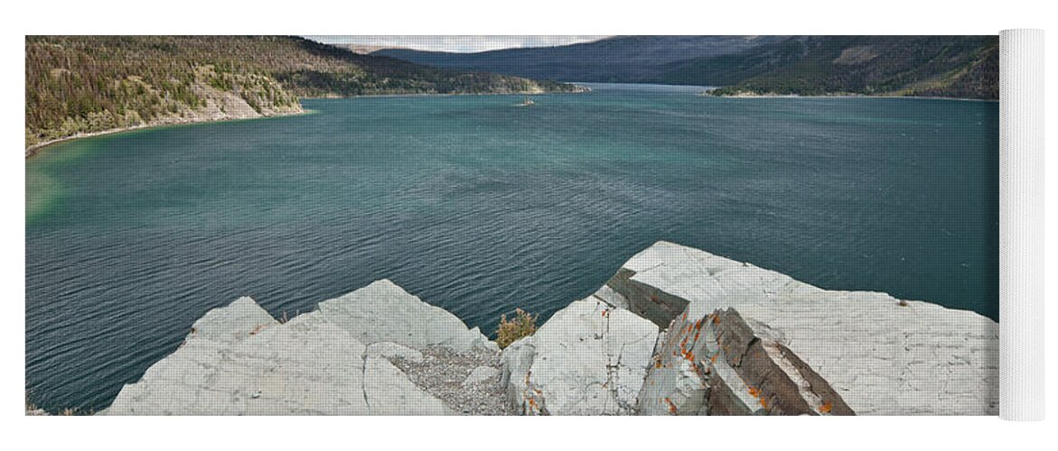 St. Mary Lake Yoga Mat featuring the photograph Afternoon at St. Mary Lake by Greg Nyquist