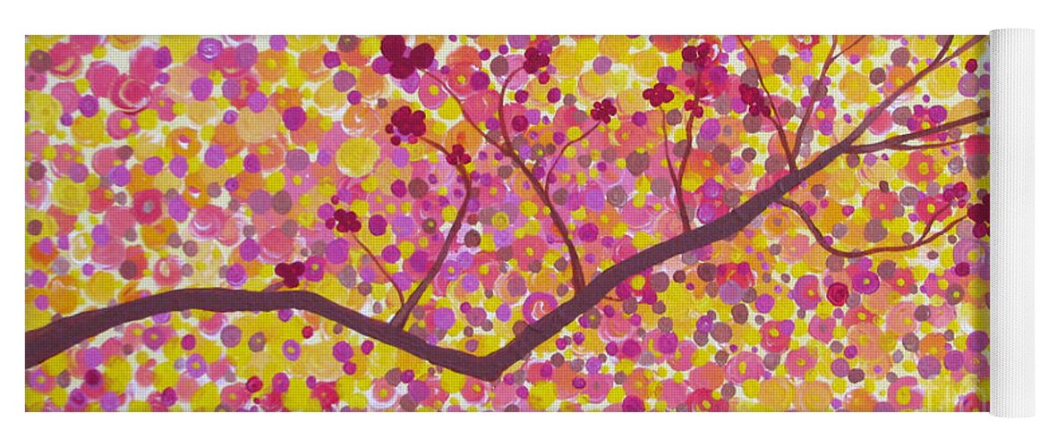 Autumn Yoga Mat featuring the painting An Autumn Moment by Stacey Zimmerman