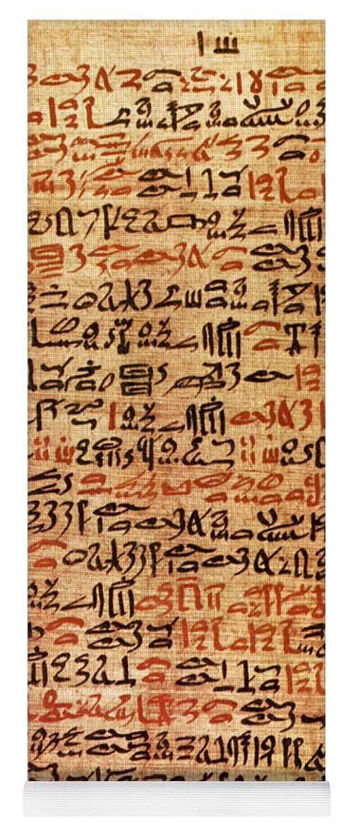History Yoga Mat featuring the photograph Ancient Egyptian Ebers Medical Papyrus by Science Source