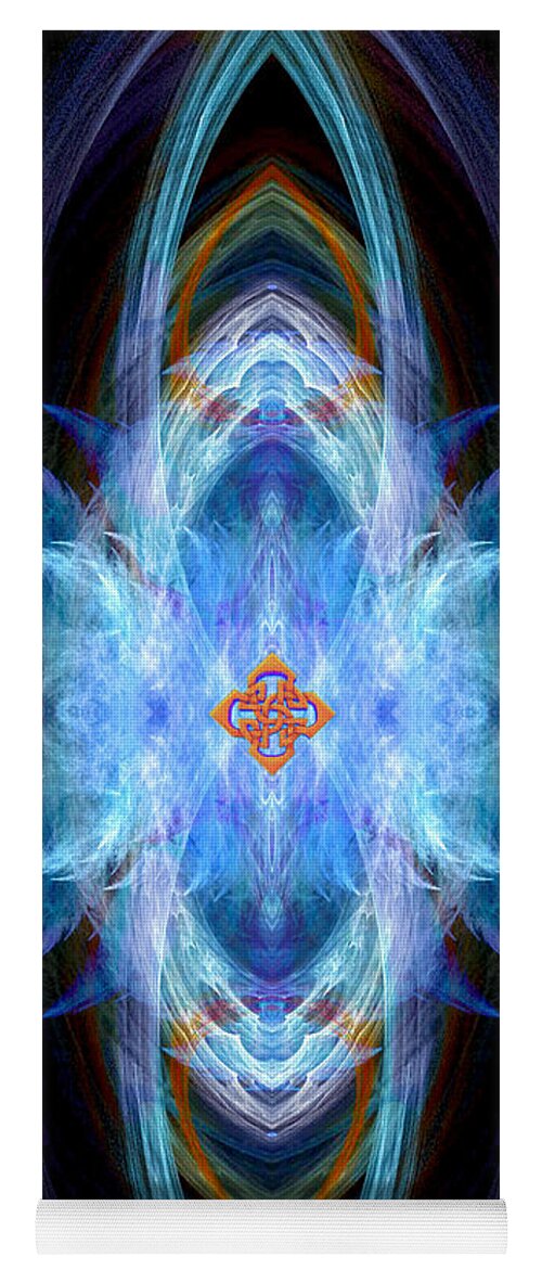 Angel Yoga Mat featuring the digital art Angel of Safe Travel by Diana Haronis