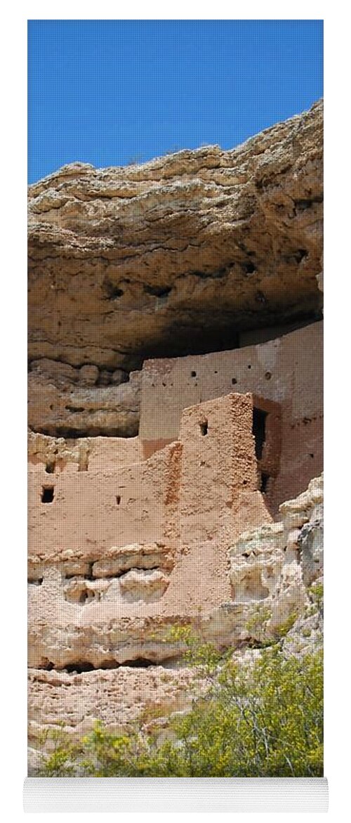 Cliffs Yoga Mat featuring the photograph Arizona Cliff Dwellings by Judy Hall-Folde