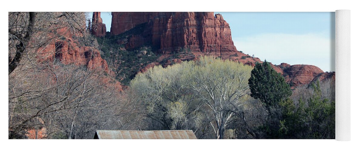 Arizona Yoga Mat featuring the photograph At The Base by Debbie Hart