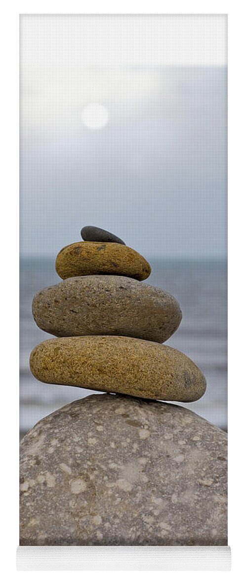 Pebbles Yoga Mat featuring the photograph Balancing Pebbles by Mal Bray
