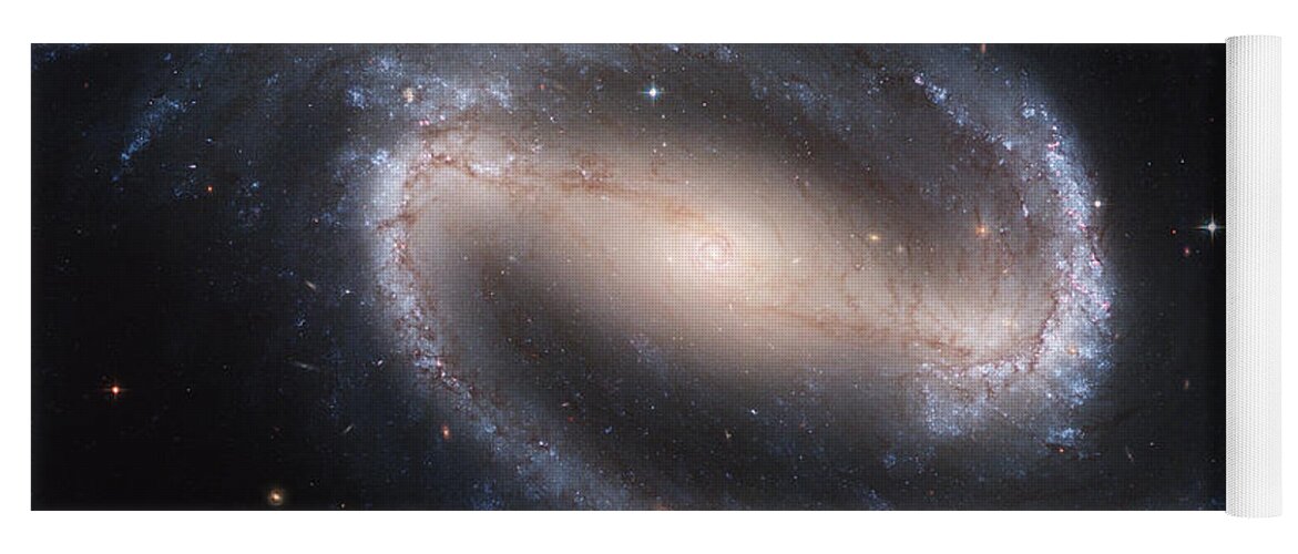 Space Yoga Mat featuring the photograph Barred Spiral Galaxy, Ngc 1300 by Nasa