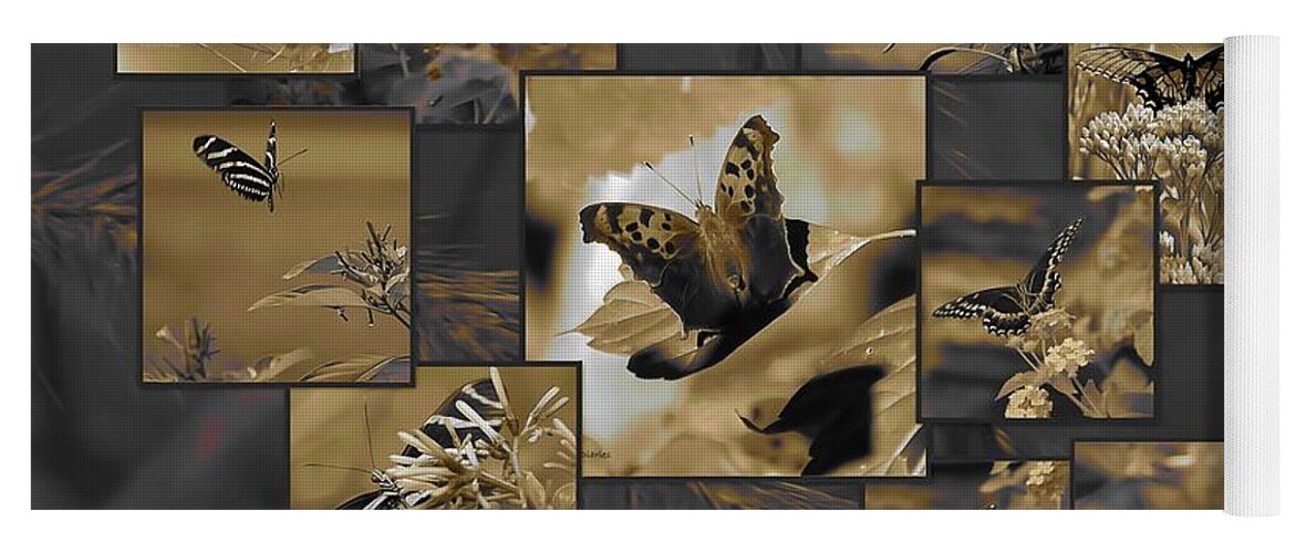 Butterfly Yoga Mat featuring the photograph Beauty in Butterflies V by DigiArt Diaries by Vicky B Fuller
