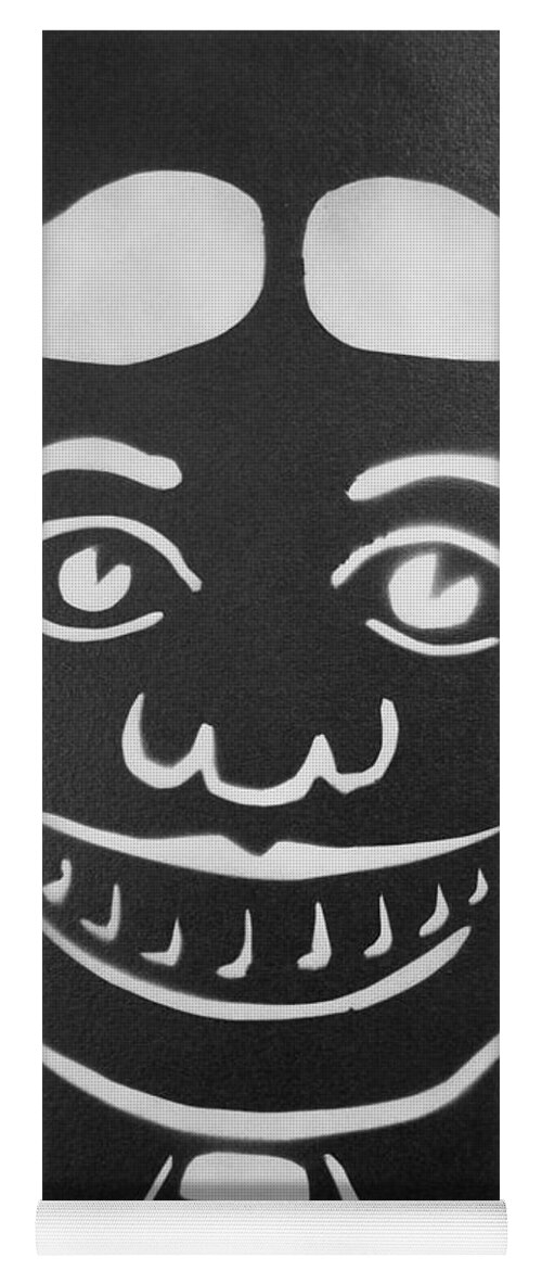 Tillie Of Asbury Park Yoga Mat featuring the painting Black and White Tillie by Patricia Arroyo