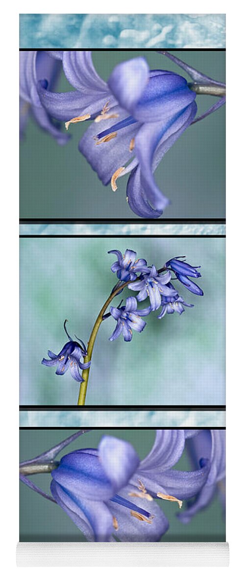 Bluebells Triptych Yoga Mat featuring the photograph Bluebell Triptych by Steve Purnell