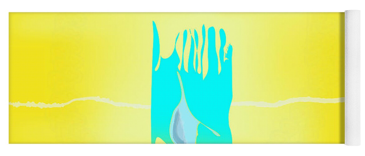 Yellow Yoga Mat featuring the digital art Bluegrass by Kevin McLaughlin