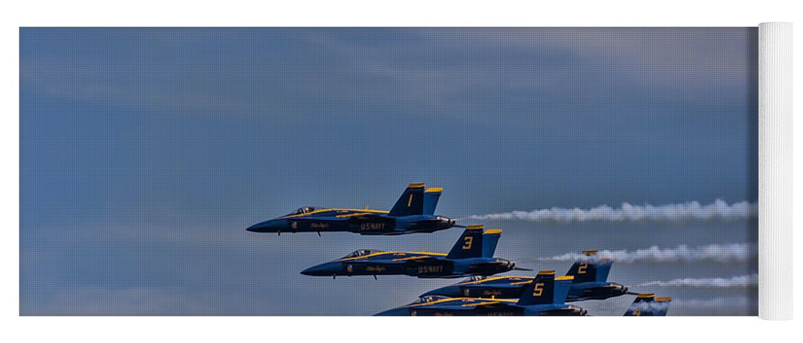 Blue Angels Yoga Mat featuring the photograph Blues by David Gleeson