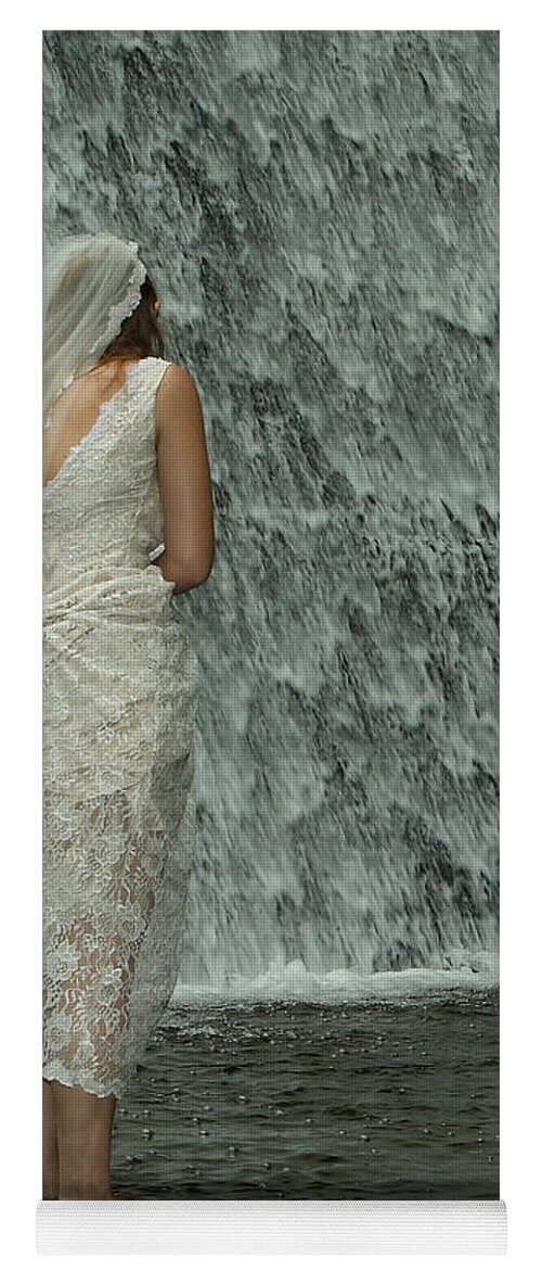 Water Yoga Mat featuring the photograph Bride Below Dam by Daniel Reed