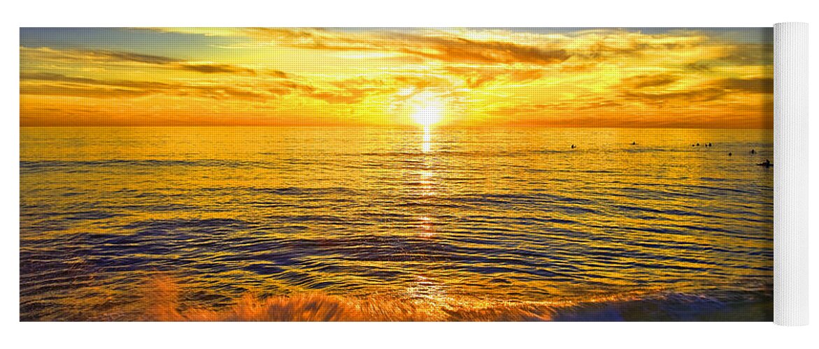 Sunset Yoga Mat featuring the photograph California Sunset by Daniel Knighton