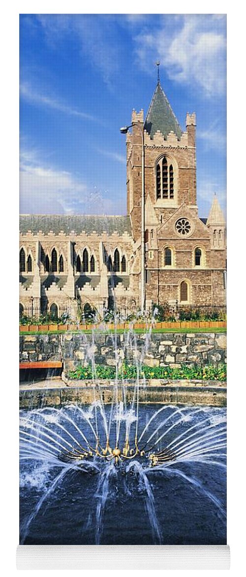 Blue Sky Yoga Mat featuring the photograph Christ Church Cathedral, Synod Hall by The Irish Image Collection 