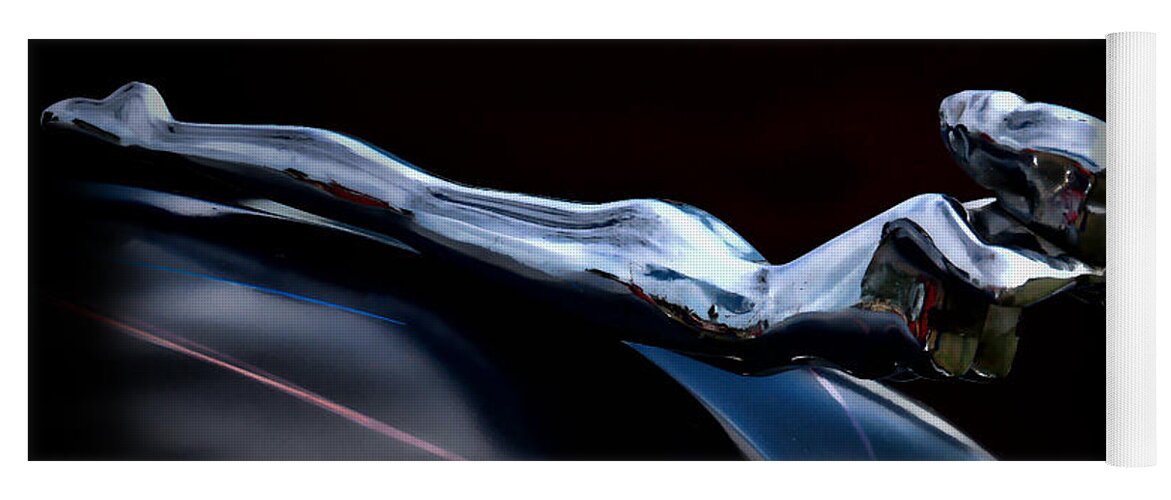 Automotive Yoga Mat featuring the photograph Chrome Angel by Douglas Pittman