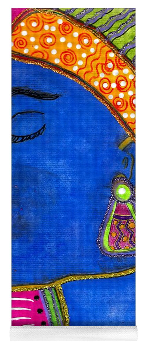 Woman Yoga Mat featuring the painting Color Me VIBRANT by Angela L Walker