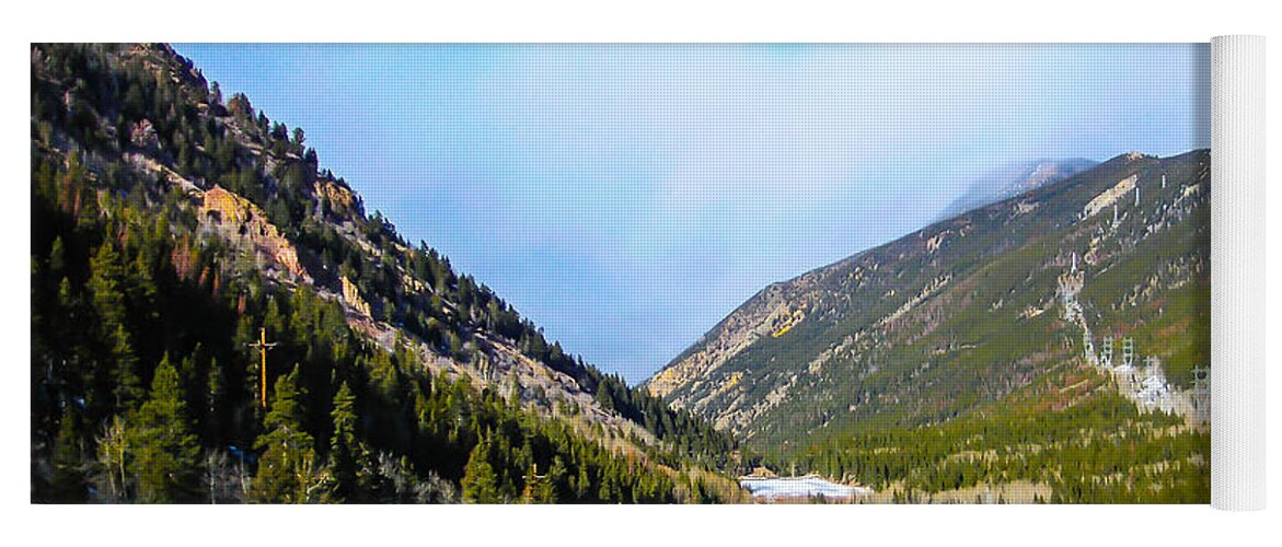 Landscape Yoga Mat featuring the photograph Colorado Road by Shannon Harrington