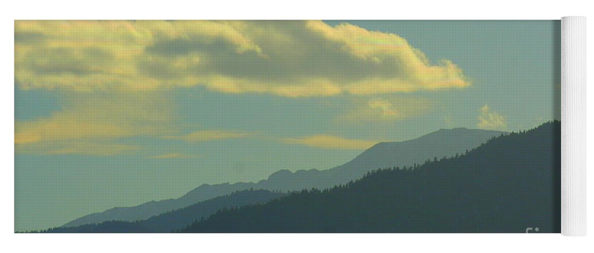 Mountains Yoga Mat featuring the photograph Day time mountains by Julie Lueders 