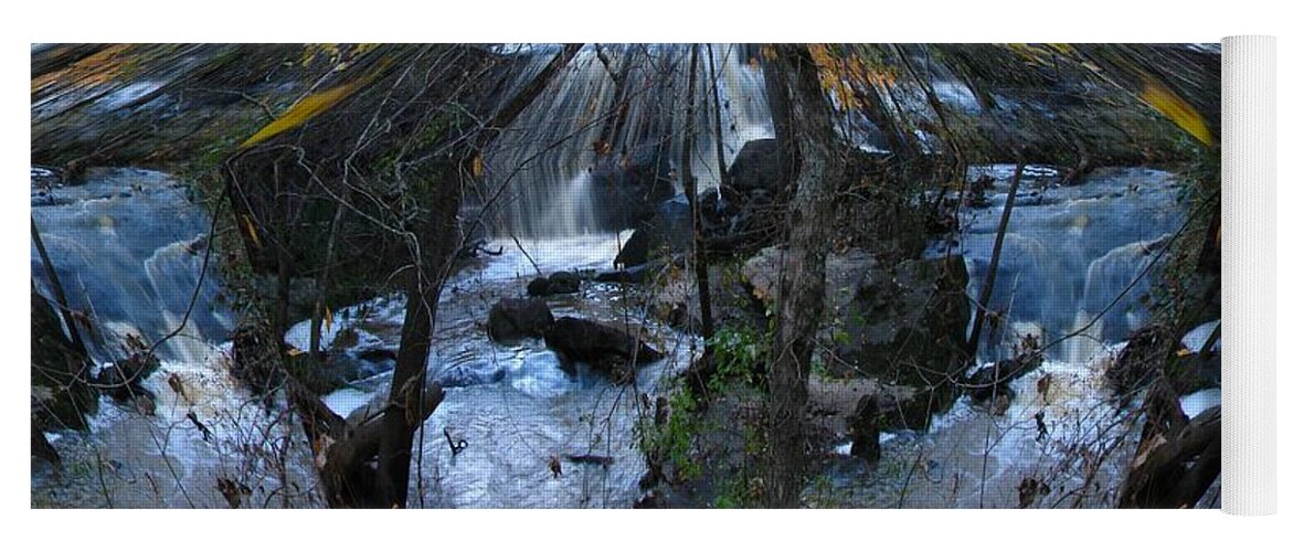 Nature Yoga Mat featuring the photograph Diamond Reflective Water Falls by Donna Brown