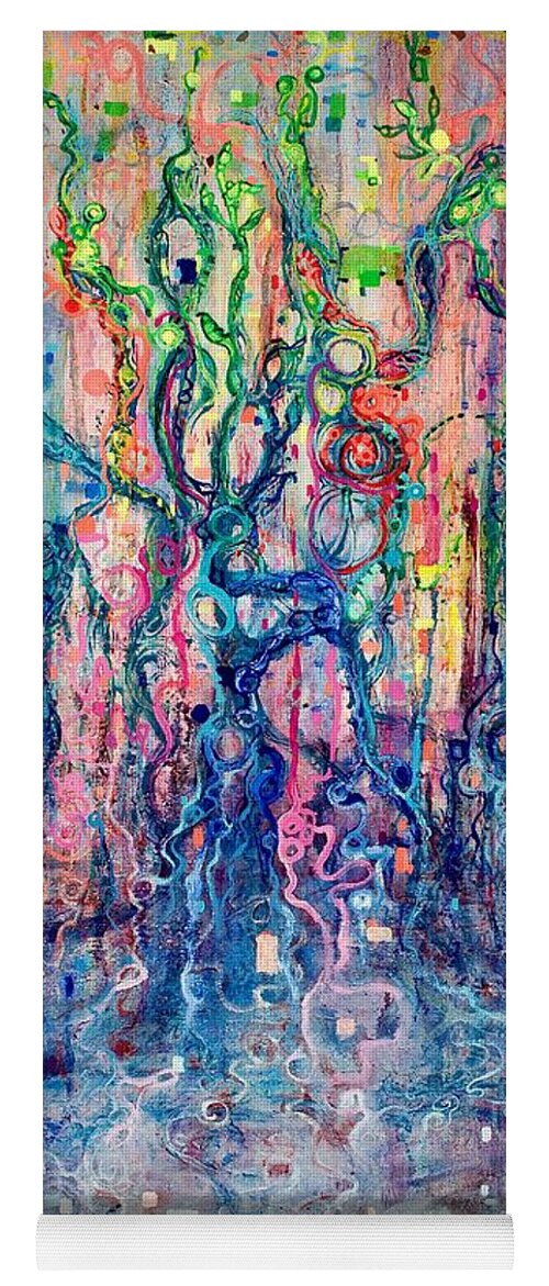 Dream Yoga Mat featuring the painting Dream of Our Souls Awake by Regina Valluzzi
