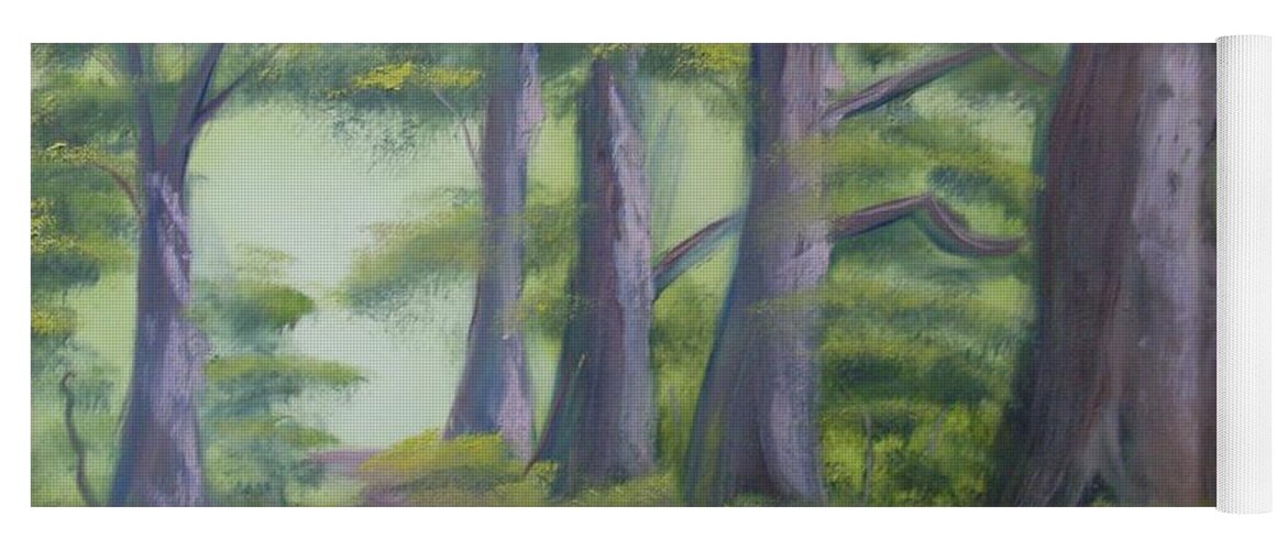 Painting Yoga Mat featuring the painting Duff House Path by Charles and Melisa Morrison